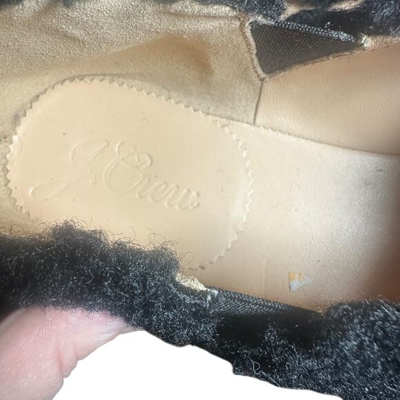 J. Crew Sherpa Flats with Elastic in Black - Size 8.5 - Picture 10 of 11